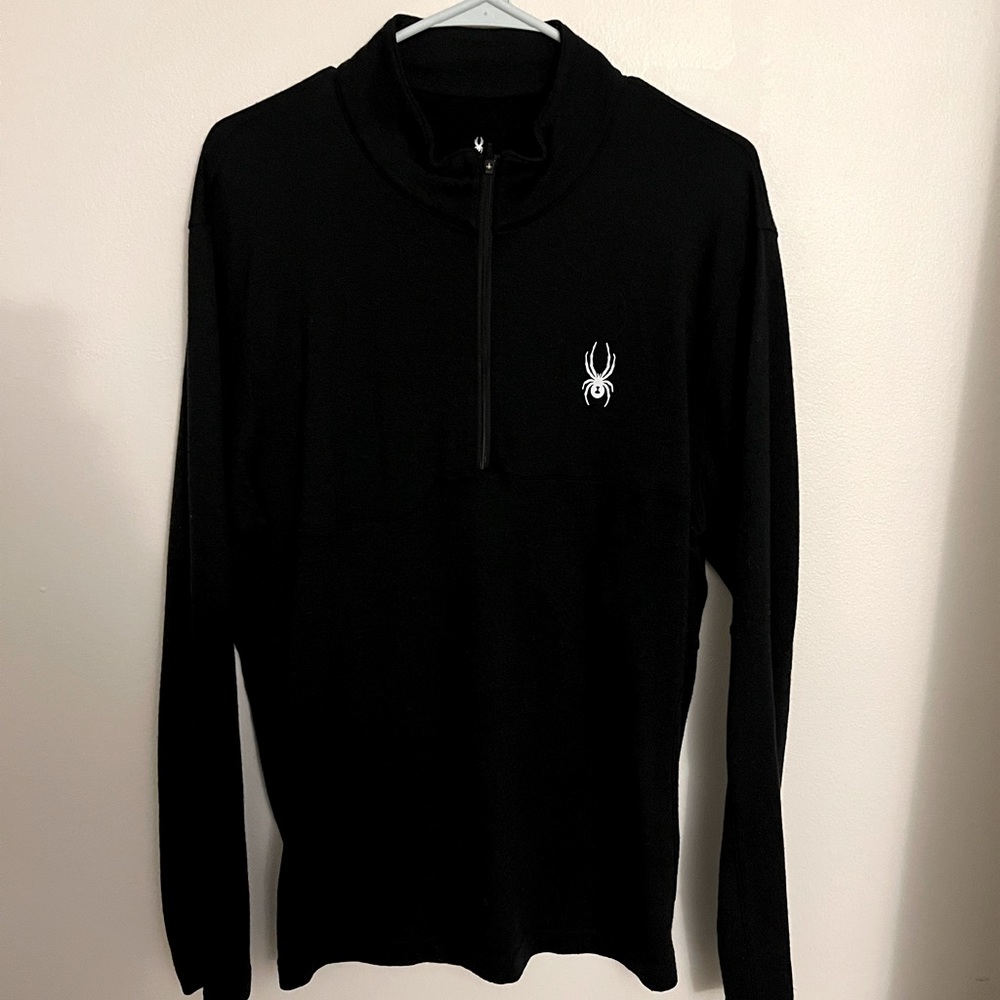 Black Spyder quarter-zip dri-fit size large